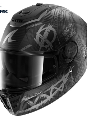 法国Shark鲨鱼Spartan RS户外骑行全盔碳纤维摩旅骑行盔骑行防护