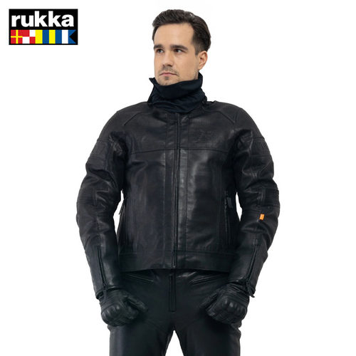 芬兰Rukka ARAMEN男士皮夹克摩旅出游户外骑行服透气防水皮衣外套