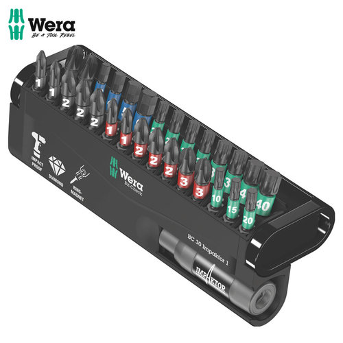 德国Wera Impaktor钻头工具套装环形磁铁五金维修工具