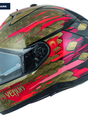 法国Shark 鲨鱼Skwal i3全盔户外骑行头盔带LED灯摩托车头盔