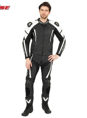 德国Buse Speed Pro 2件套真皮皮衣户外骑行服套装皮夹克皮裤