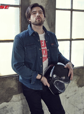 德国Buse Jackson Denim摩托车衬衫骑行夹克机车休闲外套带护具