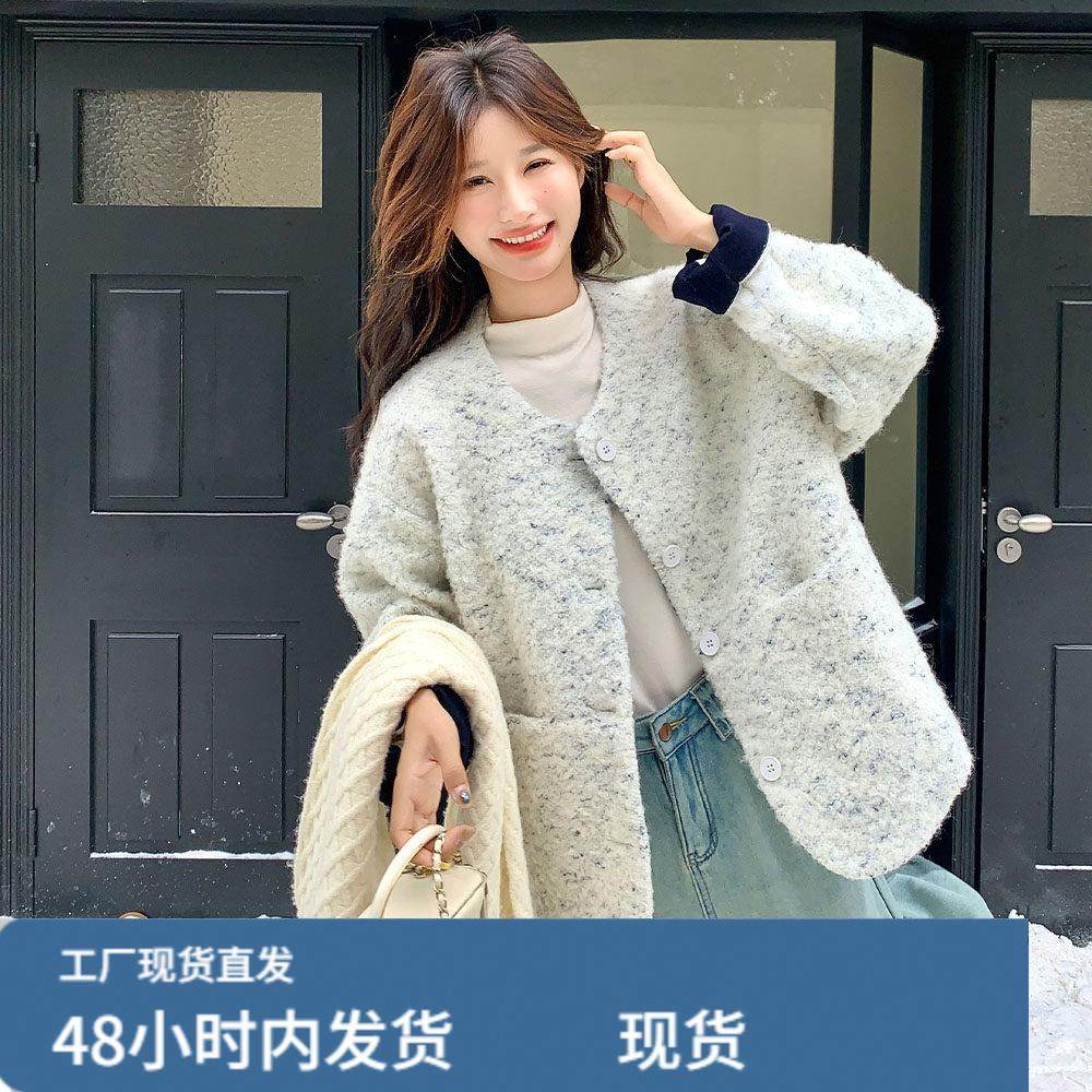 小香风蓝色羊羔毛外套女秋冬超火好看高级小众加绒加厚漂亮短夹克,运动/瑜伽/健身/球迷用品,广场舞套装,淘宝优惠券,粉丝福利购,淘宝优惠卷