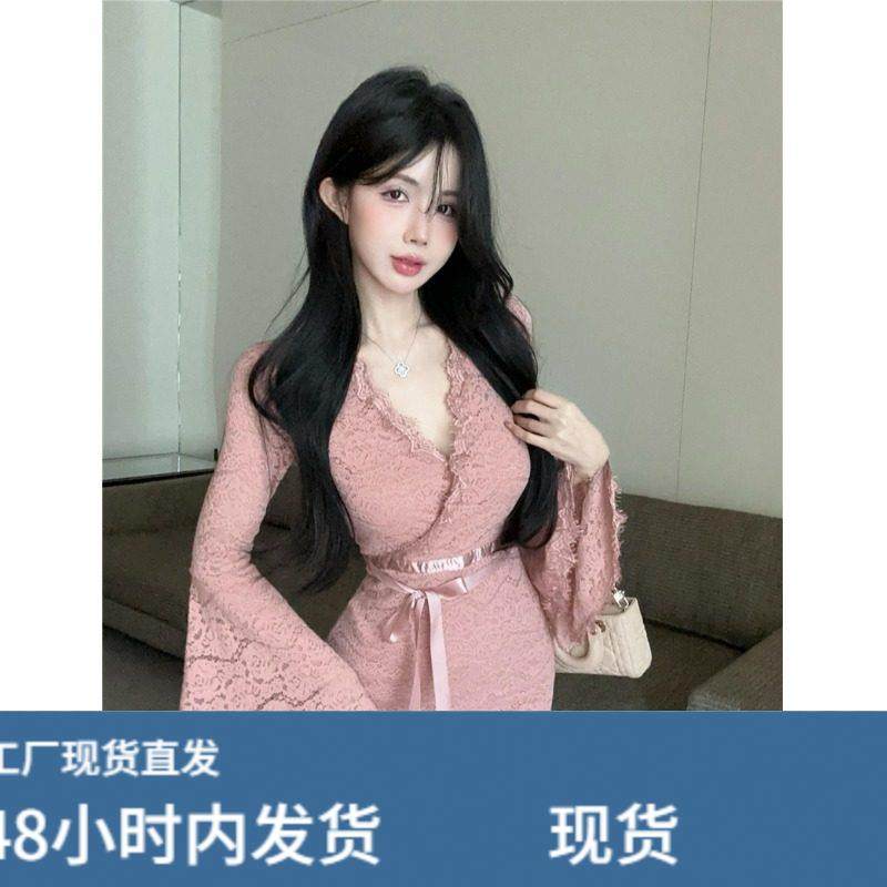 法式浪漫温柔风气质交叉V领喇叭袖洋装性感女人味绑带掐腰短裙,运动/瑜伽/健身/球迷用品,瑜伽短裙,淘宝优惠券,粉丝福利购,淘宝优惠卷