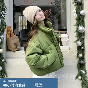 韩系chic立领羽绒服女短款2025冬季新款高级感气质宽松面包服外套