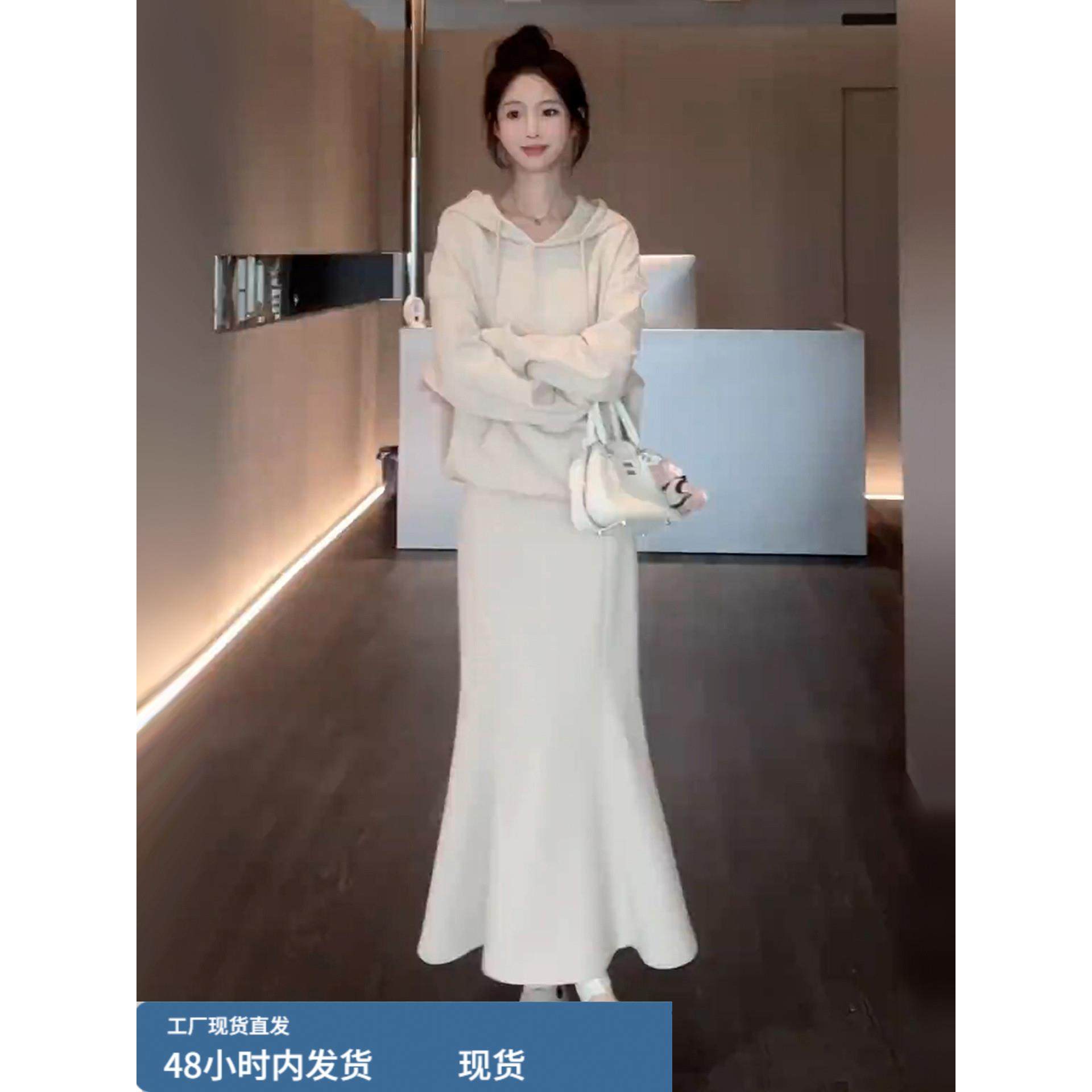 2025新款韩系穿搭一整运动套装连帽卫衣连衣裙子女早秋季包臀长裙,运动/瑜伽/健身/球迷用品,瑜伽短裙,淘宝优惠券,粉丝福利购,淘宝优惠卷