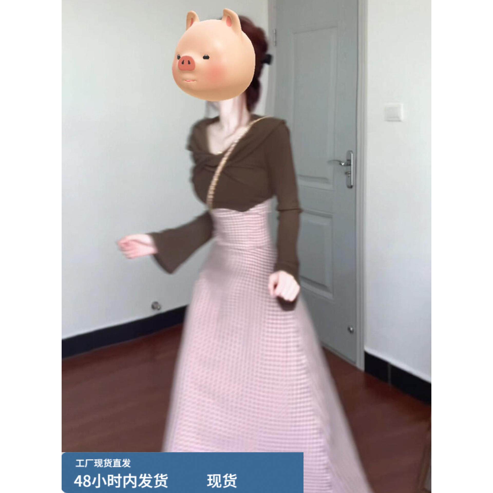 特别漂亮掐腰假两件针织连衣裙子女装秋冬季2025新款大衣内搭长裙,运动/瑜伽/健身/球迷用品,瑜伽短裙,淘宝优惠券,粉丝福利购,淘宝优惠卷