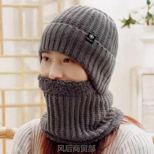 寒冬头围男帽中老年帽子女士冬加厚加绒雷锋韩版两件套大头冬季