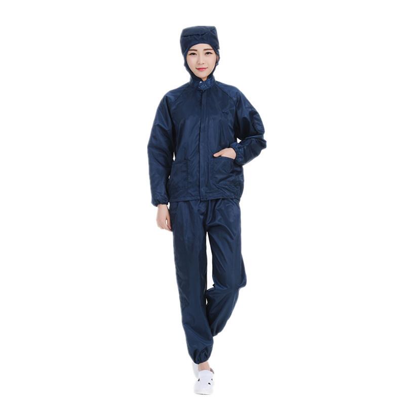 无尘连体防静电连帽高级防尘服连体服工作服加口袋喷漆洁净分体男