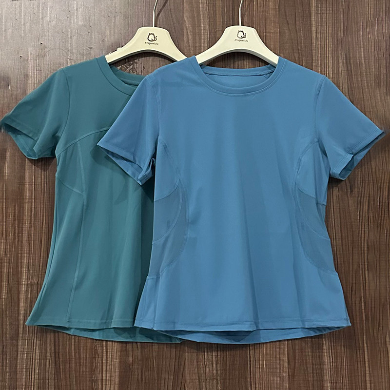 外贸拼接磨毛亲肤T恤透气运动健身衣裸感速干跑步女瑜伽短袖,运动服/休闲服装,健身衣,淘宝优惠券,粉丝福利购,淘宝优惠卷