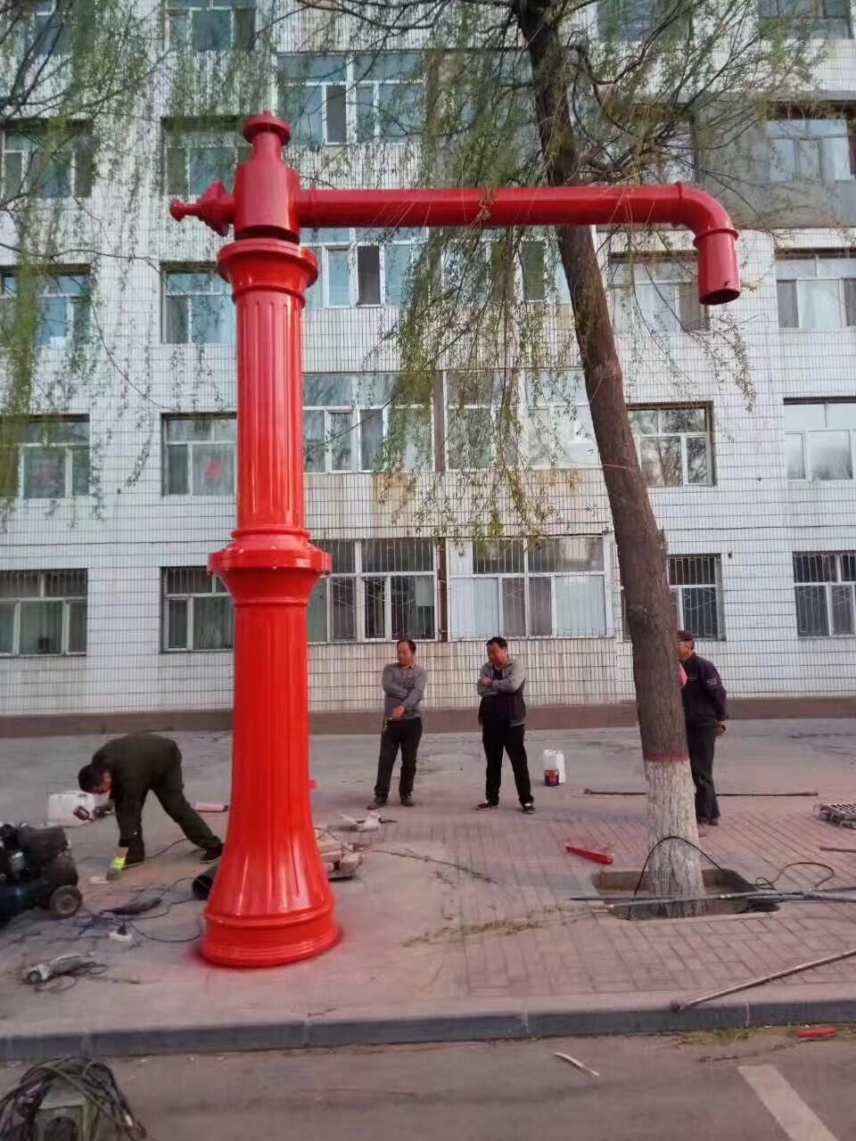 室外消防水鹤shfz-200/80/65-116型消防水罐车及消防车取水栓