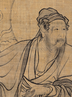 维摩居士像李公麟临摹画稿底稿