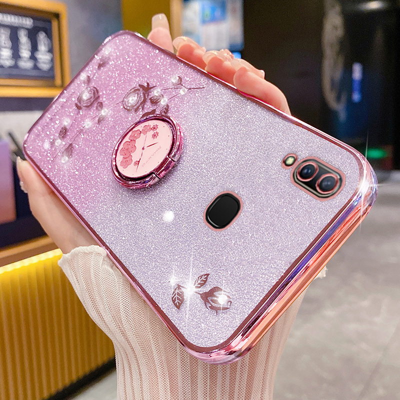 vivox21a手机壳玫瑰花支架