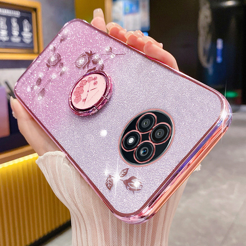 华为荣耀X20手机壳玫瑰花支架