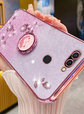 适用于oppor15手机壳oppo保护r15梦境版硅胶套opr全包防摔oppr软壳opopr女oopor标准opoor镜0pp0闪粉玫瑰指环