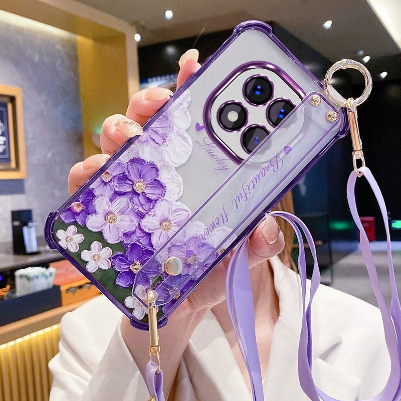 爱欧巴适用于红米note14pro十手机壳小米redminote14por保护硅胶套5g镜头全包防摔软redmi花朵加145g带挂绳