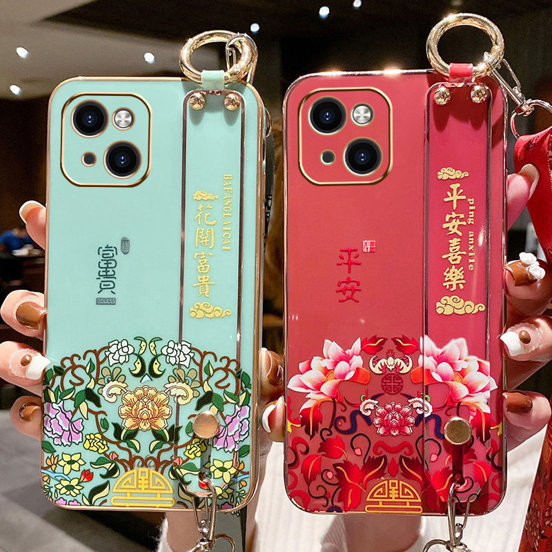 适用于苹果14手机壳iphone保护14pro硅胶套苹果14promax中国风镜头全包max防摔软壳ip外壳por腕带挂绳女潮pma