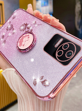 适用于红米K40S手机壳小米K40S保护5G硅胶套redmik全包防摔软壳redmi外壳k4os闪粉玫瑰s5g指环支架创意个性花