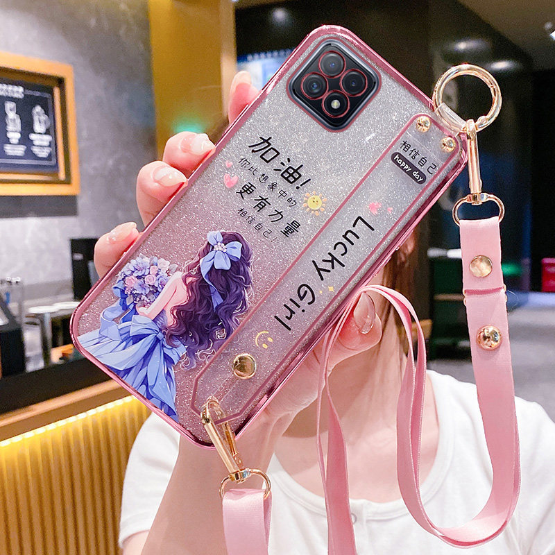 适用oppoA53手机壳oppo保护A53硅胶套5G全包opa防摔oppa软壳女opopa腕带oopoa斜跨挂绳0pp0少女捧花opooa新款