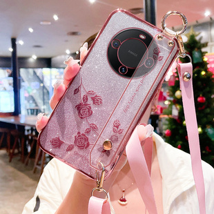 适用于华为mate60手机壳mete60pro保护m60por十硅胶套ALN一AL00全包BRA防摔p软mt腕带80斜跨挂绳meta支架10加