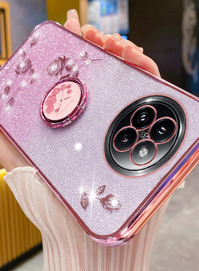适用于小米civi4pro手机壳cicv4por保护硅胶套vici全包防摔clvl软壳civ闪粉玫瑰xiaomicivi创意指环支架cv4花