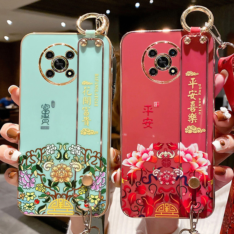 华为畅享50pro手机壳中国风腕带