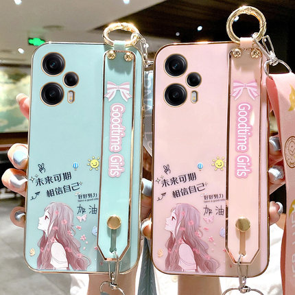 适用于红米note12turbo手机壳小米noto12trubo保护硅胶套5G全包防摔软壳redminote可爱t外壳redmi女潮n腕带挂