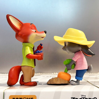 疯狂动物城最 佳拍档盲盒手办公仔玩偶摆件52toys迪士尼zootopia