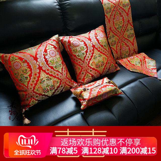 中式婚房布置创意高档靠垫 靠包 绣花抱枕 高端红色桌旗 古典桌布在类目 居家布艺, 靠垫/抱枕中 - 来自Buy2taobao.com提供专业的淘宝代购服务