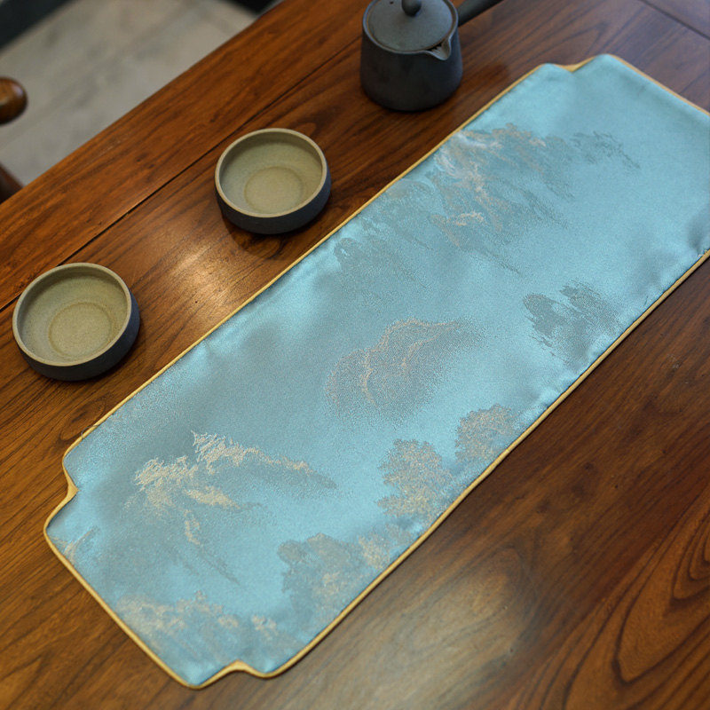 高档水墨山河茶垫禅意有意境