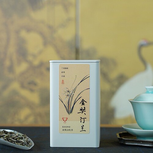 【言木心】2022年金奖汀兰牡丹王级别头采白牡丹兰花香白茶 50g