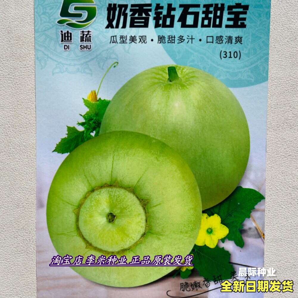 奶香钻石甜宝甜瓜种子脆甜多汁口感清爽香瓜种籽农家小菜园春秋播