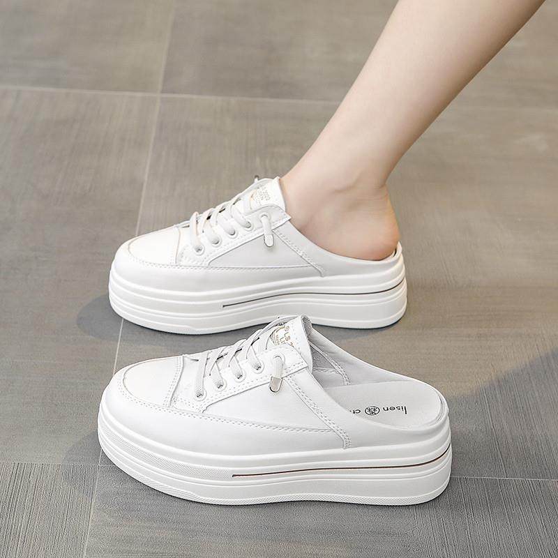 厚底包头拖鞋女春外穿2026新款百搭运动休闲小白鞋增高懒0101e,女鞋,时尚休闲鞋,淘宝优惠券,粉丝福利购,淘宝优惠卷