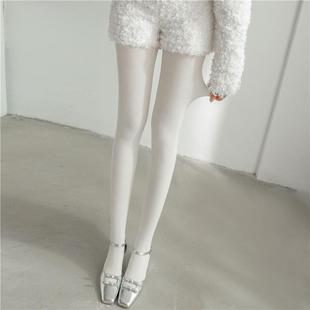 日系奶白色裤袜春秋冬加厚白丝袜JK罗莉塔袜子平纹灰色内搭0124r