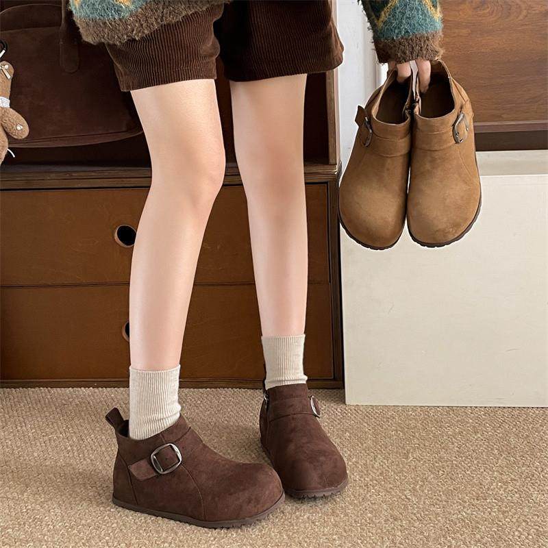 春秋内增高勃肯鞋女2026新款皮带扣侧拉链配裙子平底单鞋0121z,女鞋,勃肯鞋/软木鞋,淘宝优惠券,粉丝福利购,淘宝优惠卷