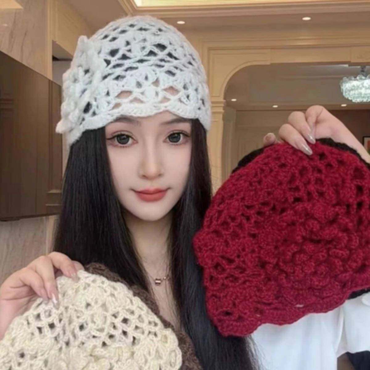 帽ins出游小包秋季头帽针织包头女版春秋季搭钩镂空显韩脸款0120r,服饰配件/皮带/帽子/围巾,帽子,淘宝优惠券,粉丝福利购,淘宝优惠卷