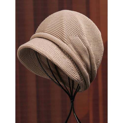 女针织帽子新款式2026尖顶帽容易匹配西式帽保暖厚时尚1227w