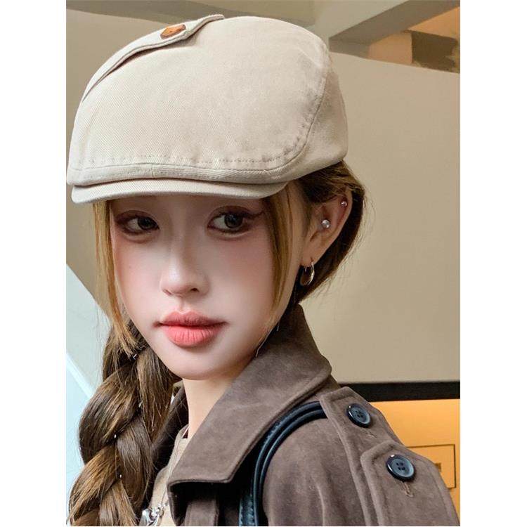 春秋钮扣帆布前进帽子女新款百搭显脸雷帽文艺画家帽0121n,服饰配件/皮带/帽子/围巾,帽子,淘宝优惠券,粉丝福利购,淘宝优惠卷