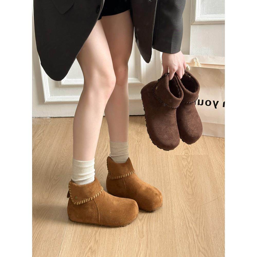 覆古厚底内增高加绒靴女款2026新款冬季百搭保暖鞋勃肯短靴0118w,女鞋,勃肯鞋/软木鞋,淘宝优惠券,粉丝福利购,淘宝优惠卷