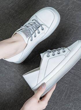 2026春夏新款甜甜家踩跟厚底内增高5cm单鞋女系带软底百搭板0302z