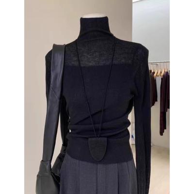 秋冬季高端女装高领打底内搭衣针织衫1227n