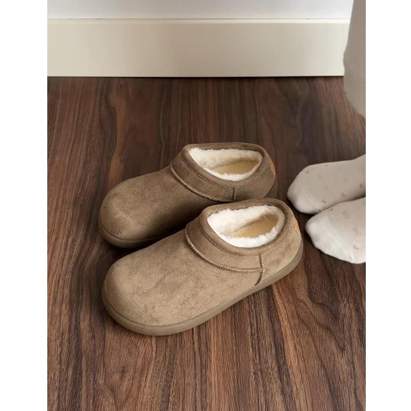 厚底小土豆桑坡靴女冬季加绒保暖短靴毛毛加厚勃肯大鞋1205w