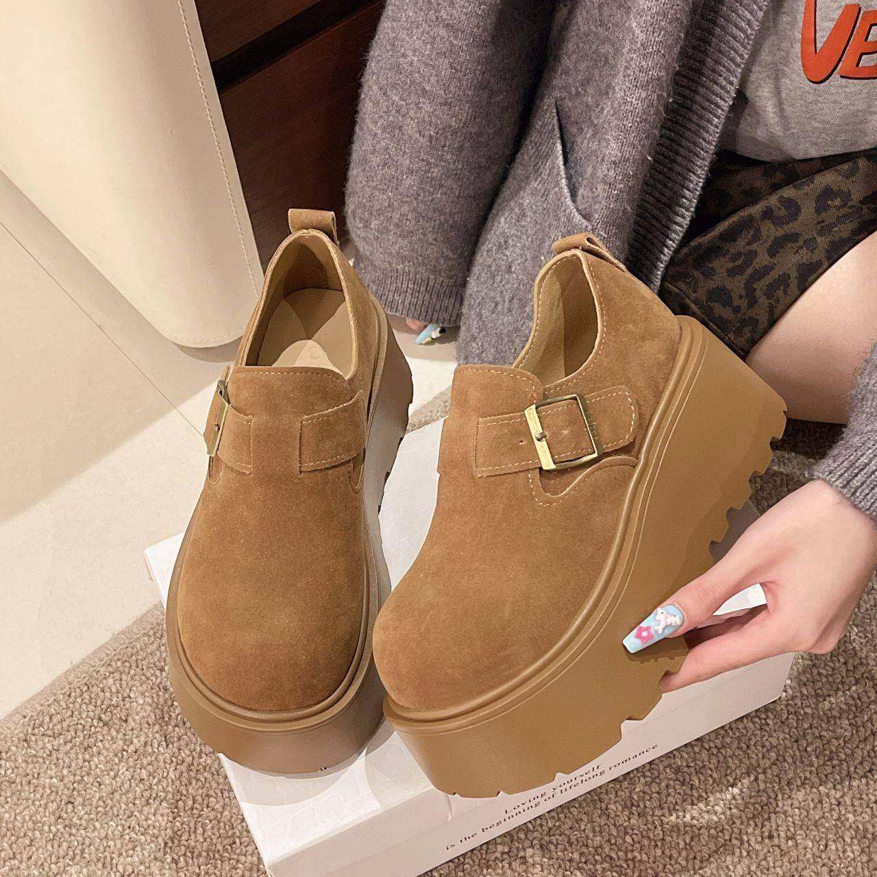 厚底增高休闲百搭勃肯鞋女2026年春季新款一脚蹬懒人覆古乐0122w,女鞋,勃肯鞋/软木鞋,淘宝优惠券,粉丝福利购,淘宝优惠卷