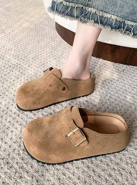 女春单勃肯鞋小个子增高5勃肯包头拖鞋2026季新款百搭外穿懒0123k