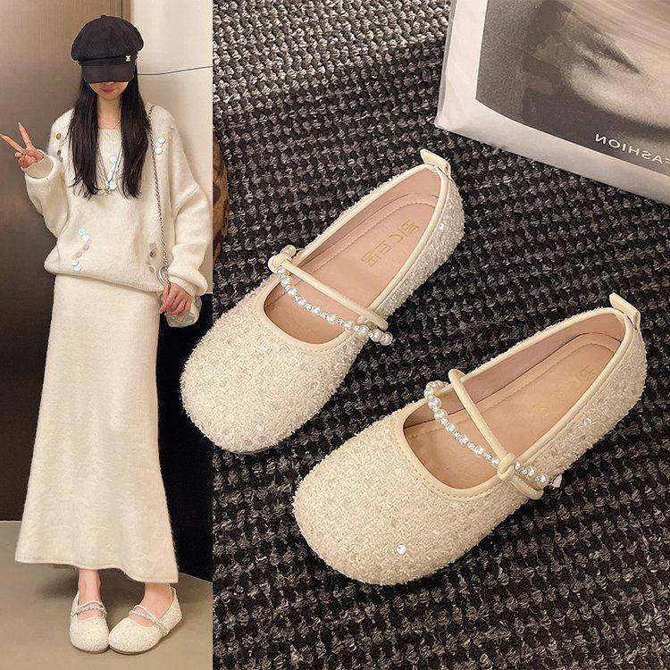 春秋女鞋鞋法式巨好看配裙子的浅口平底单鞋女2026新款0125z,女鞋,勃肯鞋/软木鞋,淘宝优惠券,粉丝福利购,淘宝优惠卷