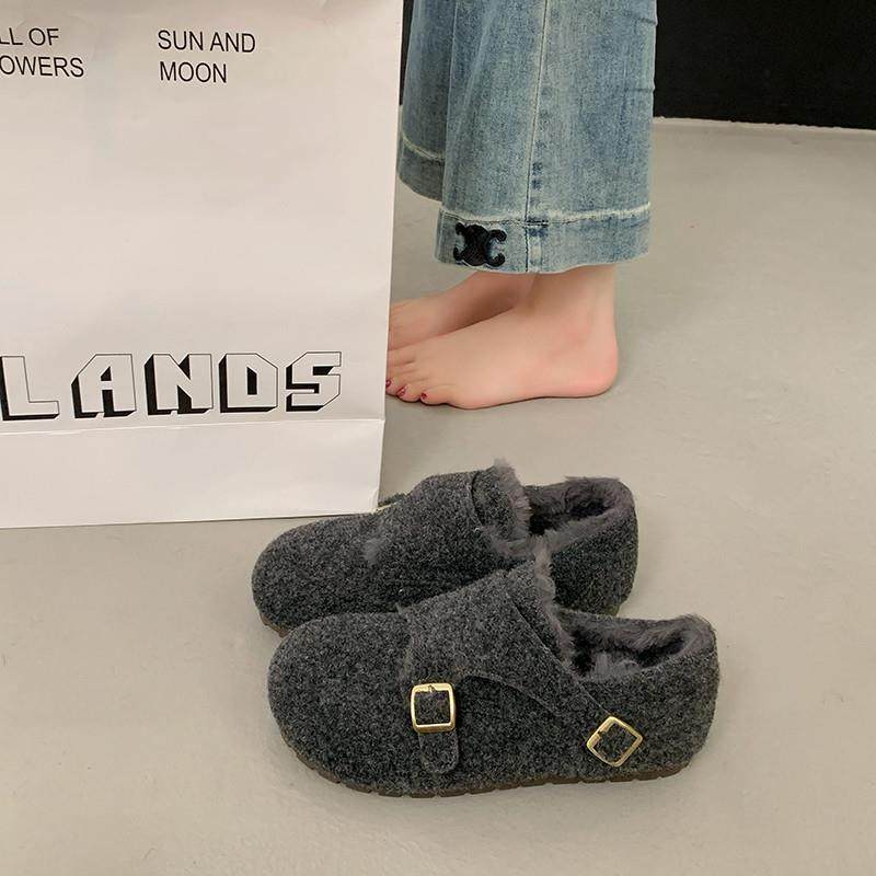 春秋厚底加绒毛呢勃肯鞋女款2026新款灰色百搭单鞋内增高鞋0113z,女鞋,勃肯鞋/软木鞋,淘宝优惠券,粉丝福利购,淘宝优惠卷