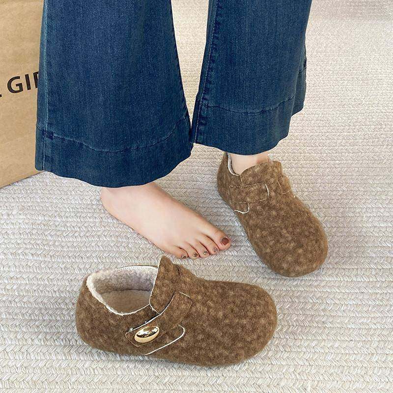 春秋厚底内增高毛呢勃肯鞋女2026年新款加绒保暖懒人鞋0113z,女鞋,勃肯鞋/软木鞋,淘宝优惠券,粉丝福利购,淘宝优惠卷
