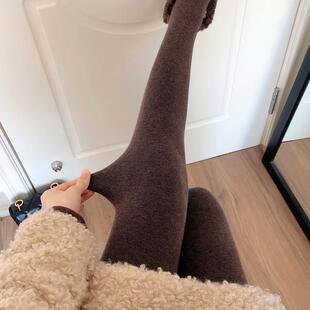 春季500g加厚咖啡色打底裤女加绒灰色连裤袜外穿裤保暖踩脚0103z