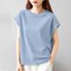 春款 简约休闲短0207z 2026新款 圆领荷叶袖 T恤女宽松大尺码