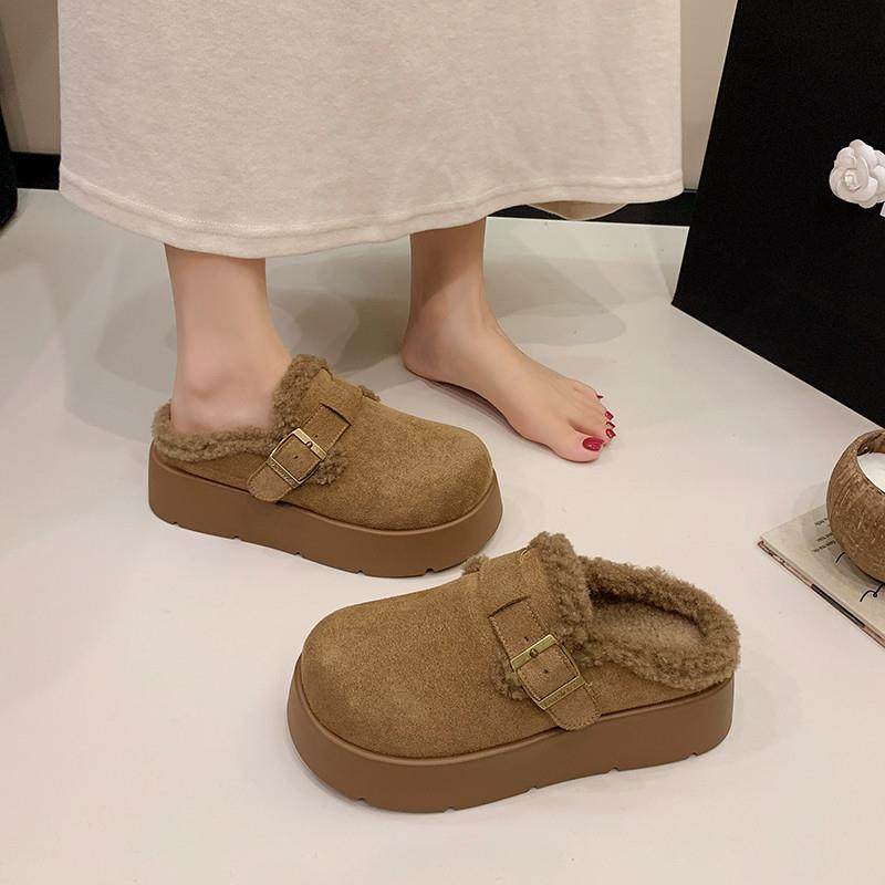 春秋厚底加绒勃肯鞋女外穿2026新款一脚蹬毛毛鞋懒人博肯包0113z,女鞋,勃肯鞋/软木鞋,淘宝优惠券,粉丝福利购,淘宝优惠卷